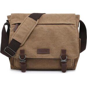 Large Canvas Messenger Bag Vintage Crossbody Shoulder Bag Laptop Briefcase